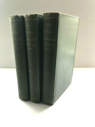 Charles Darwin,  The Life & Letters,  1887,  3 Vols. ,  1st Eds. ,  Vgc,  Natural History