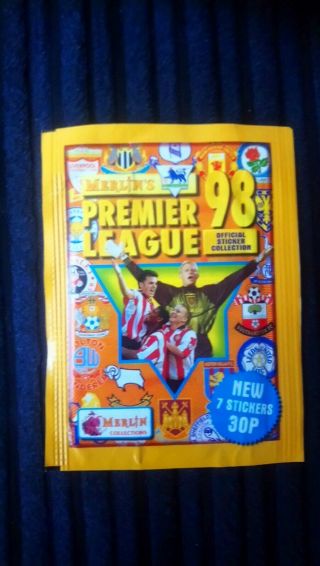4X Merlin premier league 1998 stickers 3