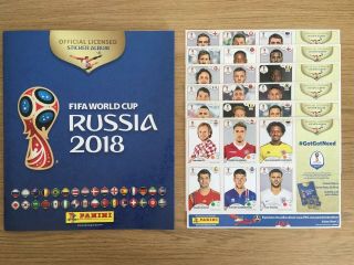 Official Panini Fifa World Cup Russia 2018 Sticker Album And Extra Stickers