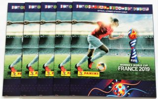 Panini Women´s World Cup 2019 France - 5 X Empty Album Incl.  6 Stickers