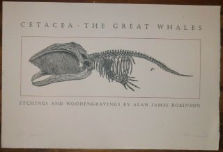 Alan James Robinson Cetacea The Great Whales Cheloniidae Press Prospectus Signed