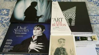 Tim Burton Book Set Signed Dark Shadows & The Art Of Tim Burton Both