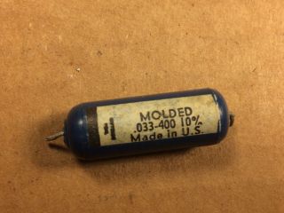 Vintage Blue Molded Ajax.  033 Uf 400v Guitar Tube - Amp Tone Capacitor (qty Avail)