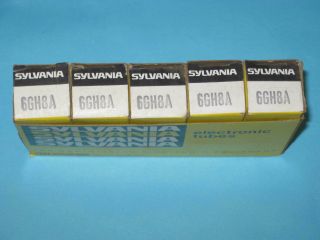 6gh8 A - Sylvania Brand - Audio Guitar Amplifier Ham Radio Tv Tube - Set Of 5