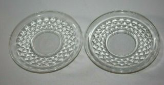 Vintage Fostoria American Crystal Clear Saucers Set Of 2 Pd
