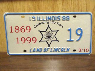 1999 Illinois Winnetka Police Celebrating 130 Years License Plate Tag 19
