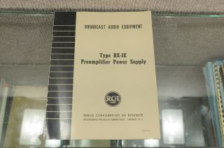 Rca Broadcast Audio Equipment Bx - 1e Preamplifier Power Supply Ib - 24724 - 2