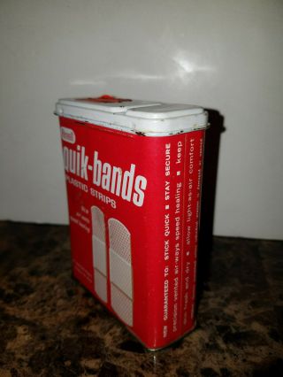 1960s - 1970s REXALL Drugstore Bandages Tin - Quik - Bands Vintage 3