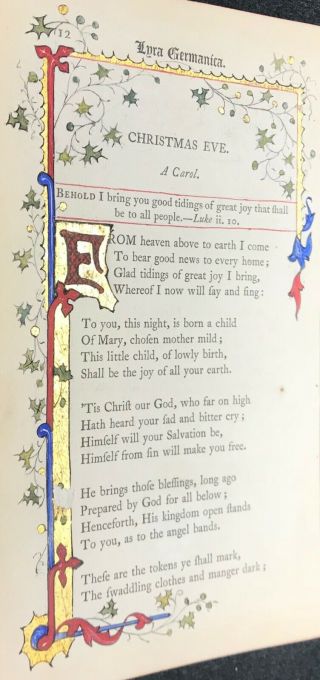1855 Bible Hymns Leaf - Art & Crafts Movement - Gold Illuminated Manuscript 22