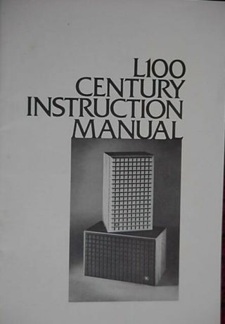 Jbl L100 / Century Speaker Manuals 2nd Generation (after 1972 18 Pages)