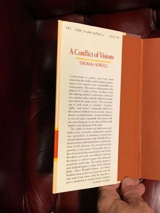A Conflict of Visions by Thomas Sowell Signed First Edition 2