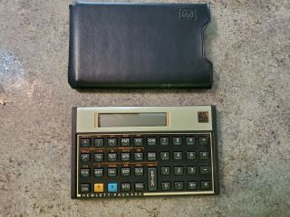 Vintage Hp12c Hewlett Packard Calculator With Cover