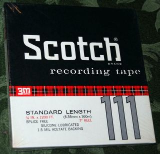 Scotch 7 " Inch Reel To Reel Magnetic Tape 111 1/4 " X 1200 Ft—sealed/new 3m