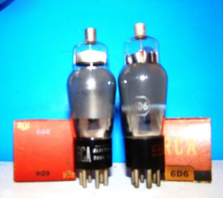 Type 6d6 Rca Nos Radio Audio Vintage Vacuum Tubes 2 Valves St Shape 6d6g