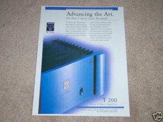 Threshold T 200 Amplifier Ad,  High End Monster Class A