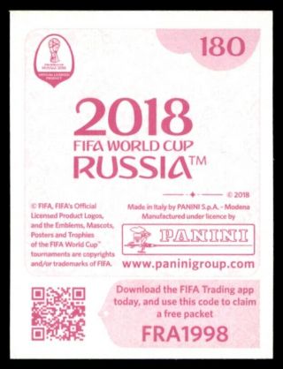 Panini World Cup 2018 (Pink Back) Badge France No.  180 2
