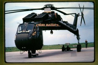 C1967 Slide,  Army Sikorsky Ch - 54 Tarhe Helicopter In Vietnam During War