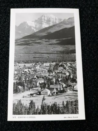 Vintage Real Photo Postcard Mount Edith Cavell Alberta Canada 1950s Harry Rowed