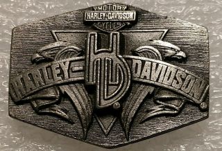 Vintage & Rare Harley Davidson Hd Motorcycle Eagles Bar & Shield Official