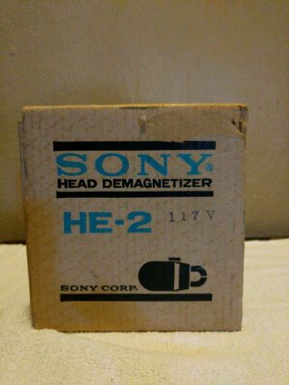 Sony Head Demagnetizer He - 2 117v Tape Recorders Reel To Reel Box Japan