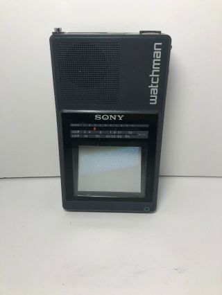 Vintage Rare 1987 Sony Watchman Portable Analog Tv Fd - 42a -