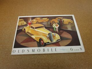 1933 Oldsmobile Six Eight Sedan Coupe Sales Brochure 12 Page Folder