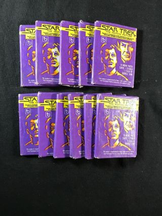 11 Packs Vintage 1979 Star Trek Topps Trading Cards In Packets
