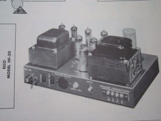 Eico Hf - 30 Amp Amplifier Photofact