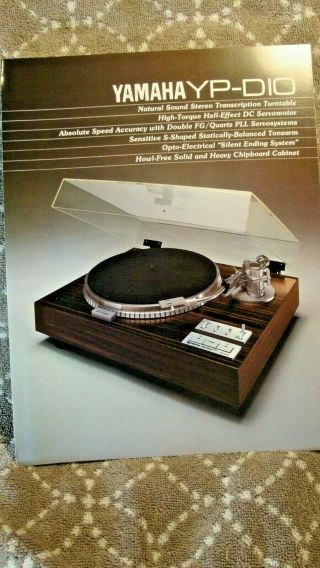 1977 Yamaha Yp - Dio Turntable Stereo 3 Page Brochure Pamphlet Booklet With Specs
