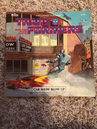 Vintage Transformers Car Show Blow Up Paperback Marvel Book 1986