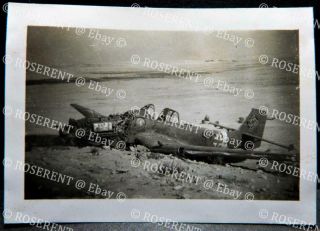 Ww2 Libya - A Wreaked Luftwaffe Ju 87 Stuka S7,  Gm Tokra Pass Photo 8.  5 By 6cm