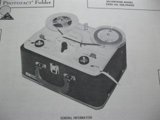 Silvertone 2230 Tape Recorder Photofact