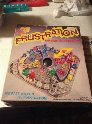 Rare Vintage Frustration Game W/ Box,  Instructions.  Dated July 1989