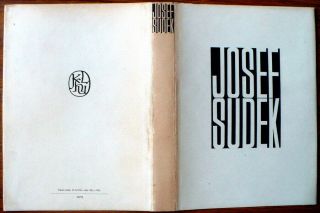 X - Mas Gift Josef Sudek - Book " Fotografie " Dj In Cond.
