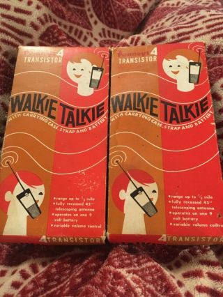 Vintage J C Penney Walkie Talkies 4 Transistor