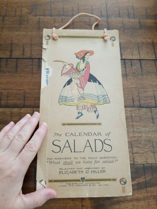 Vintage Ephemera The Calendar Of Salads Paper Art Deco 1920 30 
