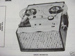 Telectro 1975 Tape Recorder Photofact