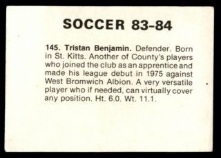 Quadriga Soccer Stars 83 - 84 Tristan Benjamin (Notts County) No.  145 2