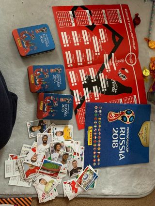 100,  Panini World Cup 2018 Russia Stickers With Album & Wall Chart