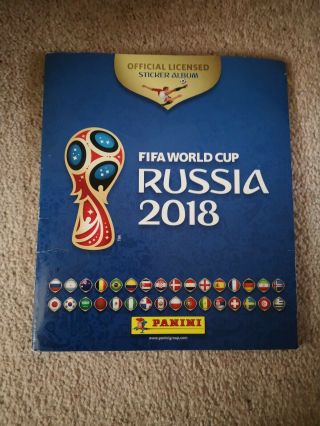 Panini Fifa World Cup Russia 2018 Sticker Book Part Completed