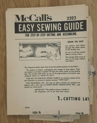 1959 VINTAGE McCALLS SEWING PATTERN 2323 Betsy McCall Lingerie Lou DOLL CLOTHES 2