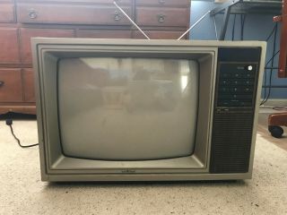 1980s Sears Brand Wood Grain 19 " Channel Touch Color Television