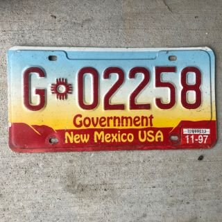 1997 Mexico Government License Plate.