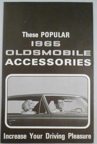 1965 65 Oldsmobile Accessories Brochure General Motors Guide - Matic Radio Wheels