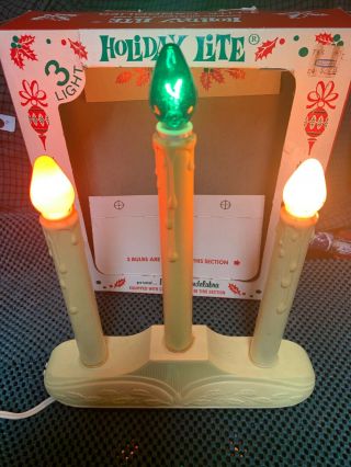 Vintage 3.  Electric Light Candolier Christmas Candles Candelabra