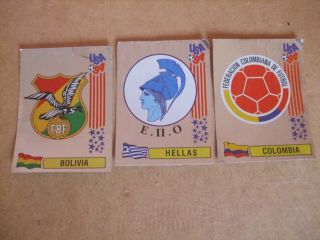 Panini Stickers Usa 1994 World Cup Football Us 94 Bolivia Greece Colombia Badges