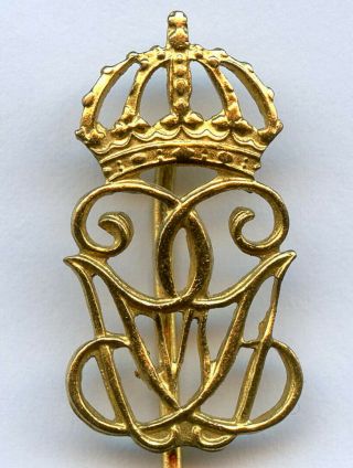Sweden Vintage Royal Guards King Gustaf Vi Pin Badge Grade