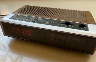 Vintage Electronic Alarm Clock Radio Audiosonic Retro Transistor Am Fm