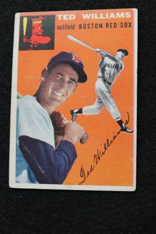 1954 Topps Baseball Card Ted Williams 1
