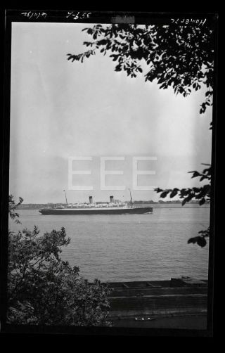 1932 Rms Homeric Ocean Liner Ship Old Photo Negative 730b